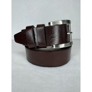 Remo Tulliani Italian Leather Belt Mens Size 34 Brown Dress Casual Made in USA